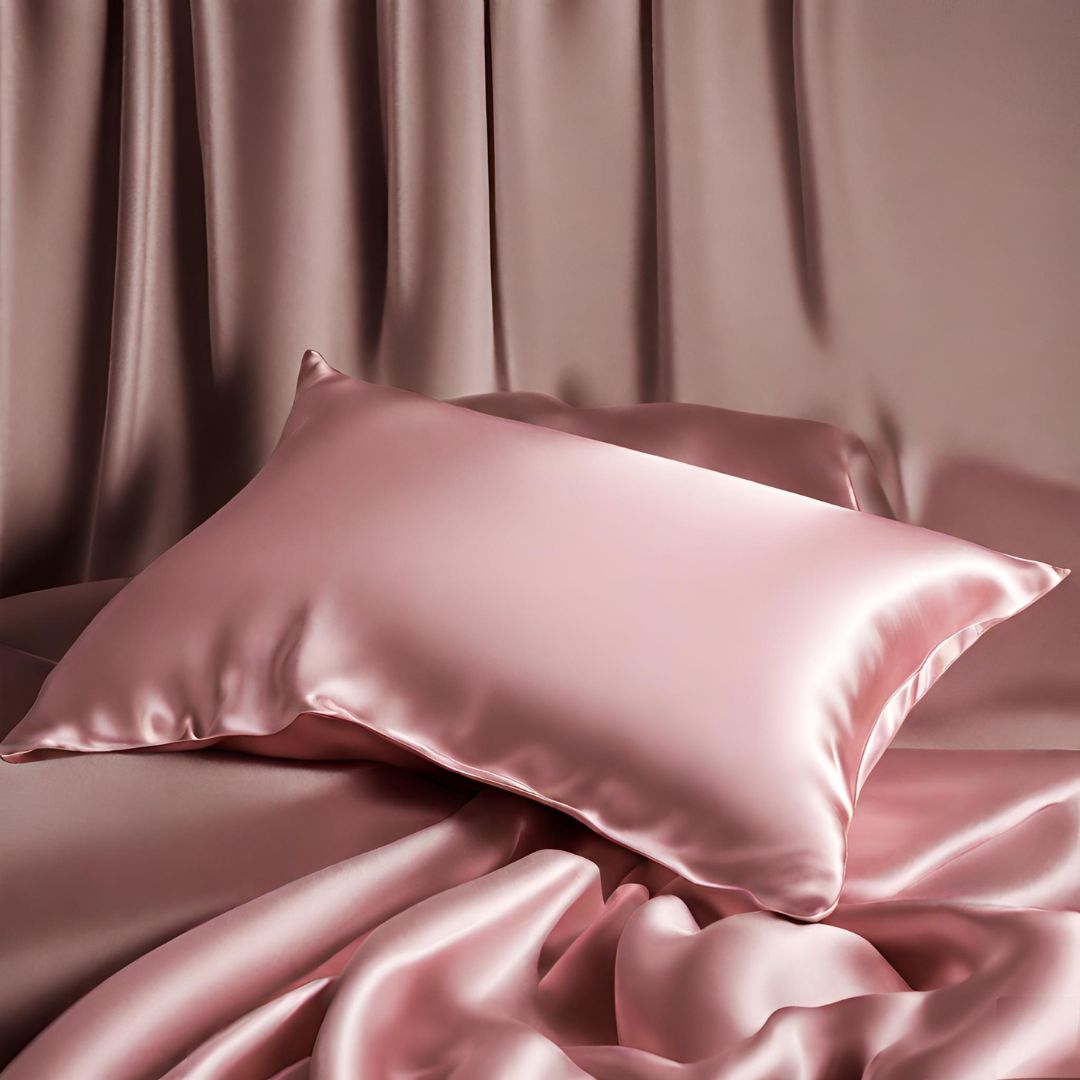 Satin Pillow Covers Set of 2 + (2 Free Scrunchies) - Get Free Laundry bag on Prepaid Orders