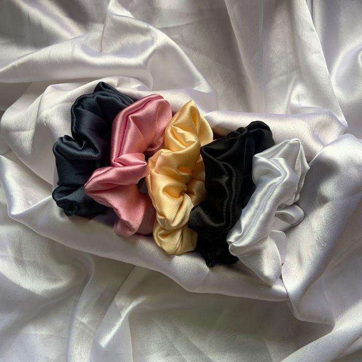 Satin Pillow Covers Set of 2 + (2 Free Scrunchies) - Get Free Laundry bag on Prepaid Orders